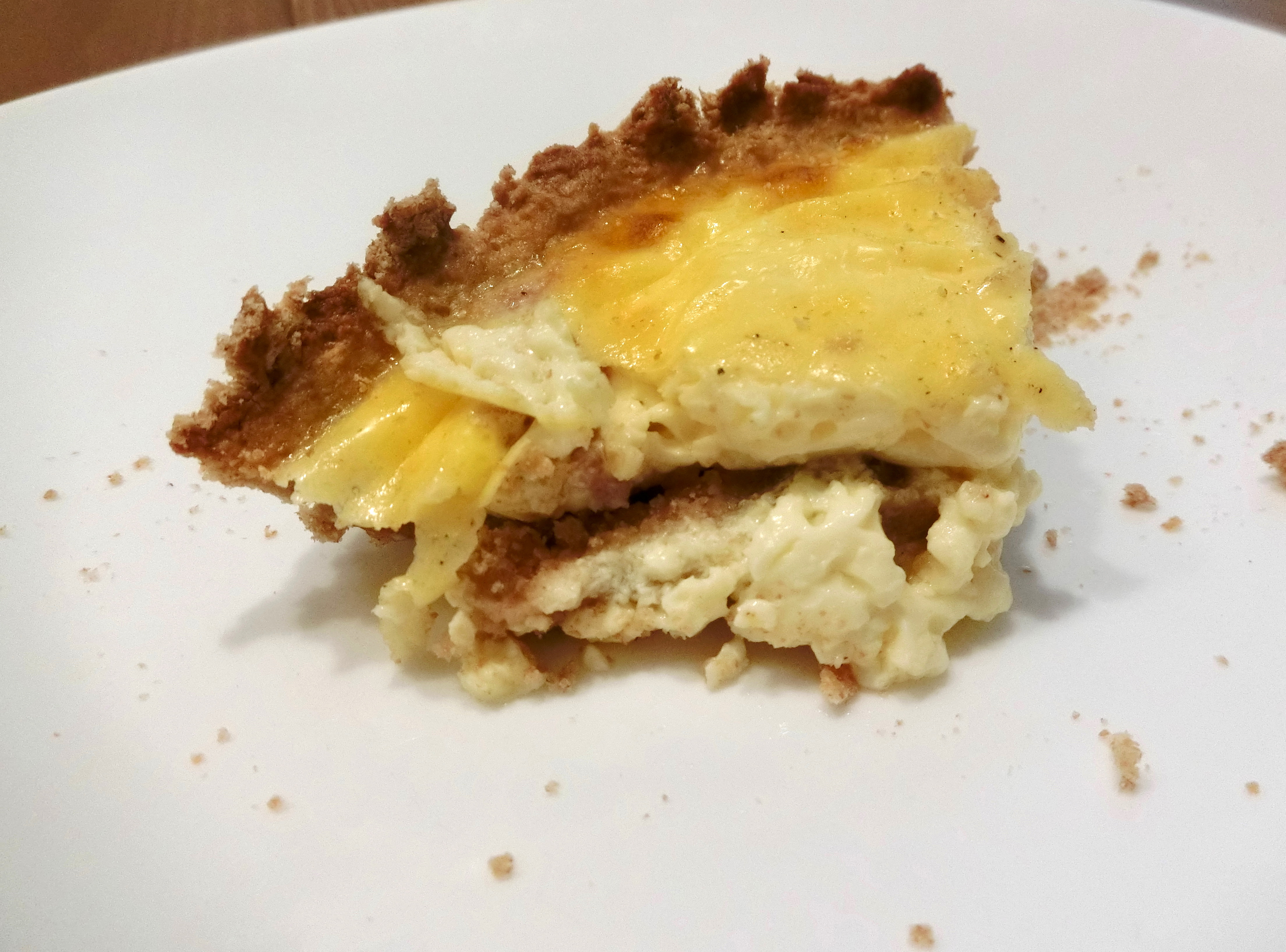 a crumbly quiche